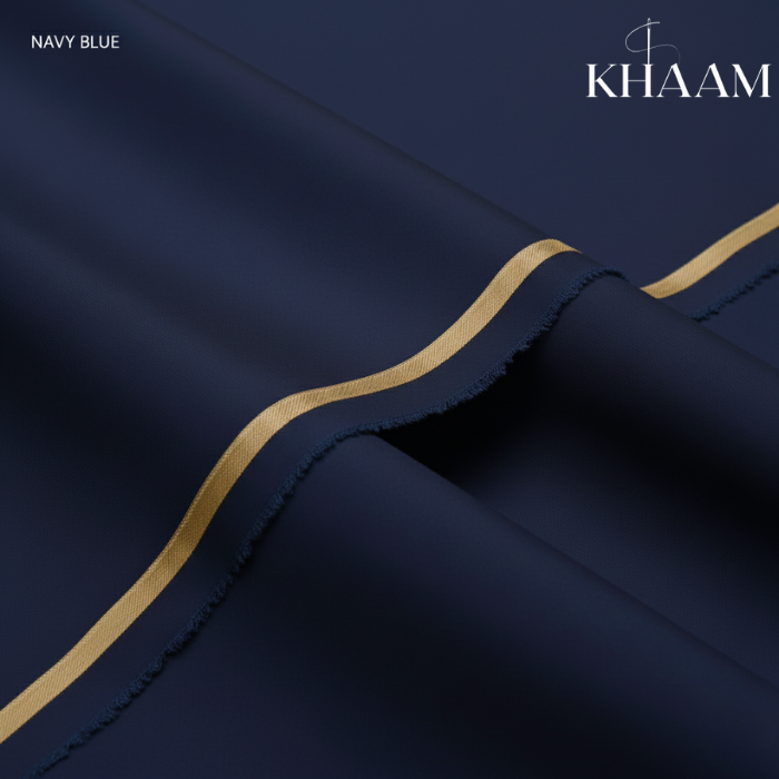 Luxure Boski Unstitched - Navy Blue Khaam Clothing